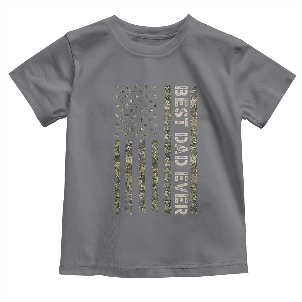 Best Dad Ever Toddler T Shirt Patriotic USA Flag 4th of July Camo American Flag Camouflage