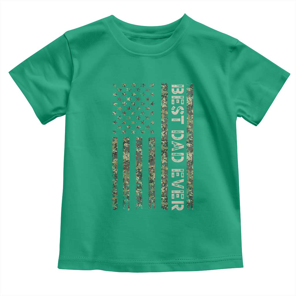 Best Dad Ever Toddler T Shirt Patriotic USA Flag 4th of July Camo American Flag Camouflage