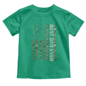 Best Dad Ever Toddler T Shirt Patriotic USA Flag 4th of July Camo American Flag Camouflage