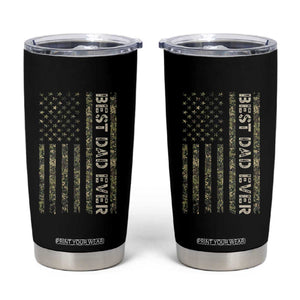 Best Dad Ever Tumbler Cup Patriotic USA Flag 4th of July Camo American Flag Camouflage TS14 Black Print Your Wear