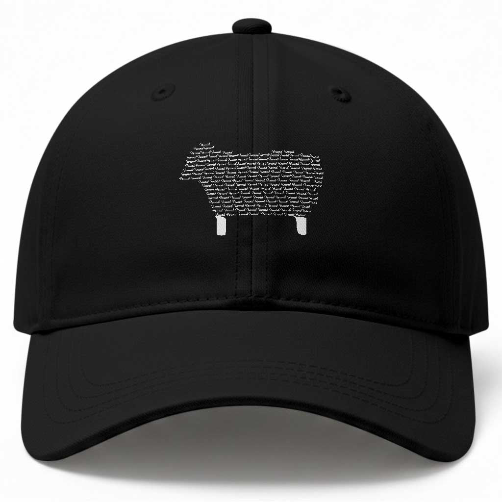 Found Minimalist Sheep Baseball Cap Christian Psalm 23 Lamb