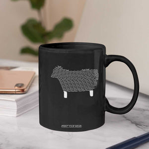 Found Minimalist Sheep Coffee Mug Christian Psalm 23 Lamb