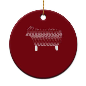Found Minimalist Sheep Ceramic Ornament Christian Psalm 23 Lamb