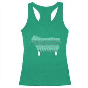 Found Minimalist Sheep Racerback Tank Top Christian Psalm 23 Lamb