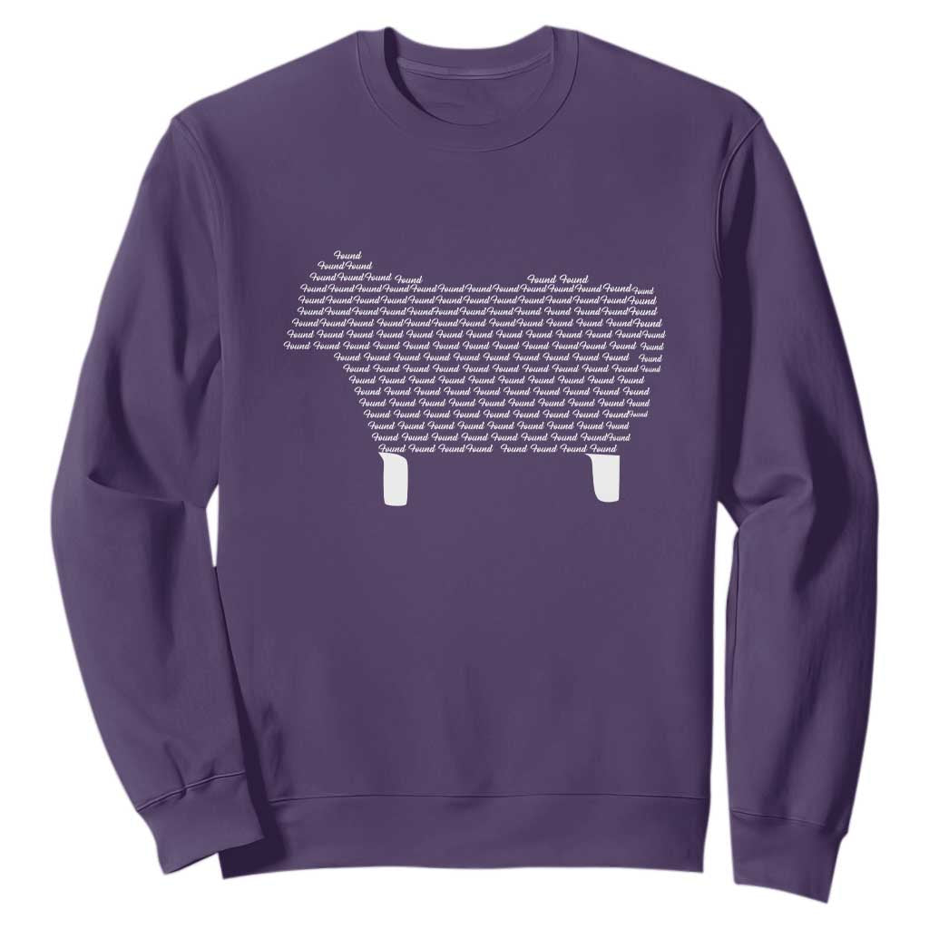 Found Minimalist Sheep Sweatshirt Christian Psalm 23 Lamb