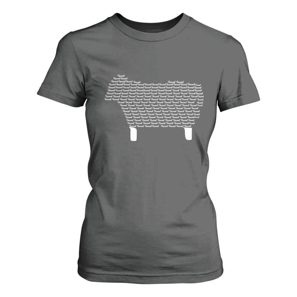 Found Minimalist Sheep T Shirt For Women Christian Psalm 23 Lamb