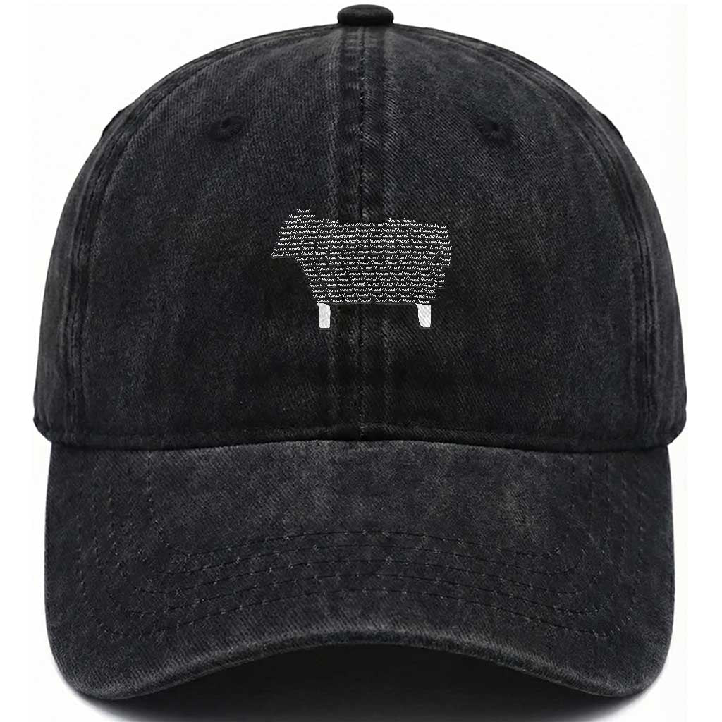 Found Minimalist Sheep Washed Cotton Baseball Cap Christian Psalm 23 Lamb