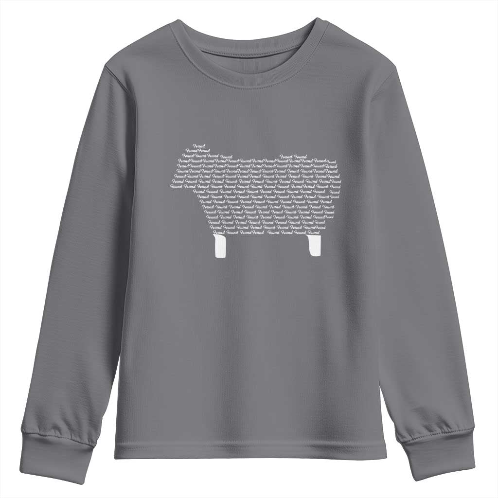 Found Minimalist Sheep Youth Sweatshirt Christian Psalm 23 Lamb
