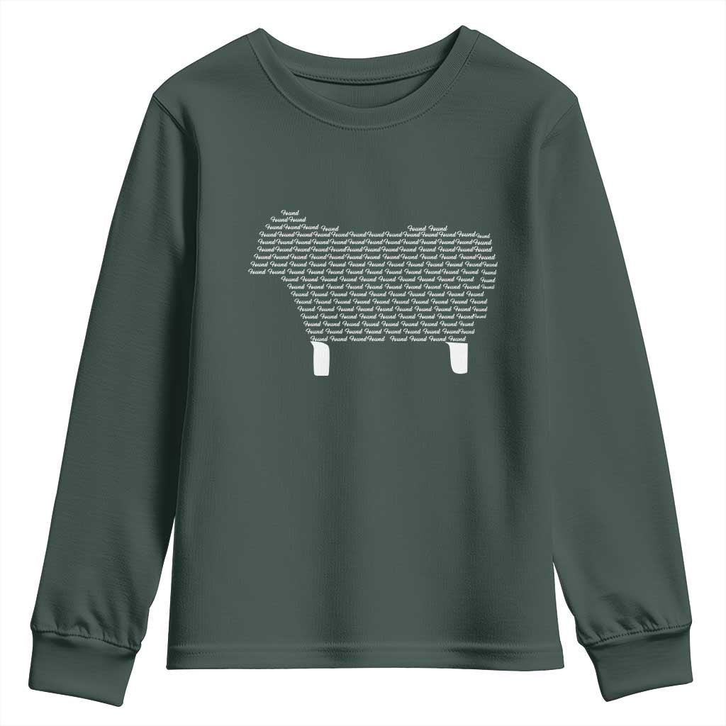 Found Minimalist Sheep Youth Sweatshirt Christian Psalm 23 Lamb