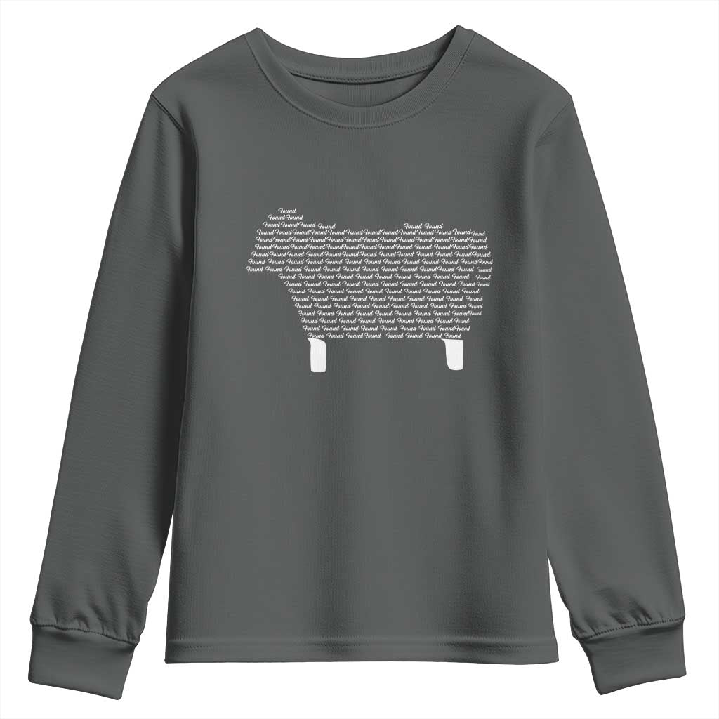 Found Minimalist Sheep Youth Sweatshirt Christian Psalm 23 Lamb