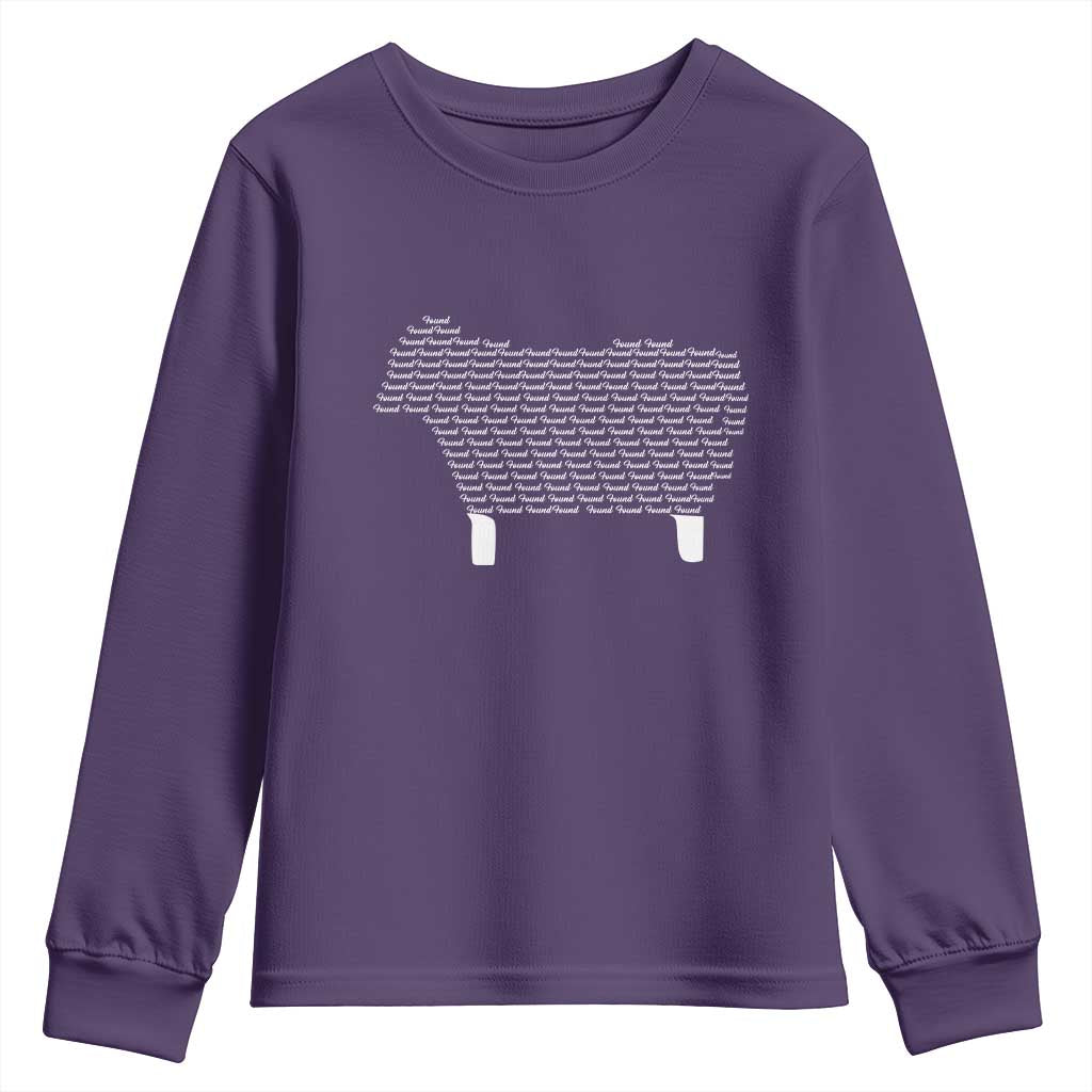 Found Minimalist Sheep Youth Sweatshirt Christian Psalm 23 Lamb