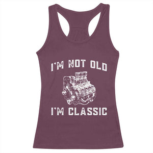 I'm Not Old I'm Classic Racerback Tank Top Flathead V8 Engine Silhouette