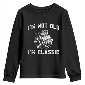 I'm Not Old I'm Classic Youth Sweatshirt Flathead V8 Engine Silhouette