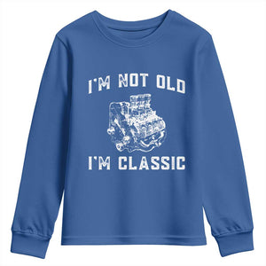 I'm Not Old I'm Classic Youth Sweatshirt Flathead V8 Engine Silhouette