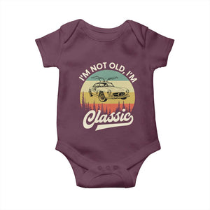 I'm Not Old I'm Classic Baby Onesie Retro Sports Car Euro Classic