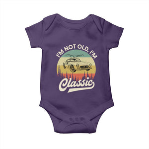 I'm Not Old I'm Classic Baby Onesie Retro Sports Car Euro Classic