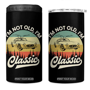 I'm Not Old I'm Classic 4 in 1 Can Cooler Tumbler Retro Sports Car Euro Classic