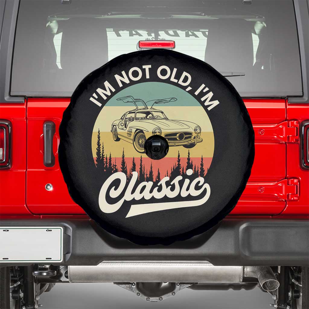 I'm Not Old I'm Classic Spare Tire Cover Retro Sports Car Euro Classic