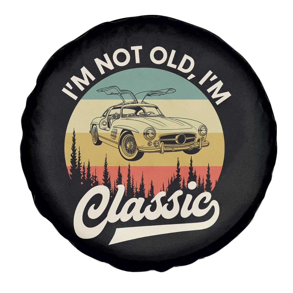 I'm Not Old I'm Classic Spare Tire Cover Retro Sports Car Euro Classic