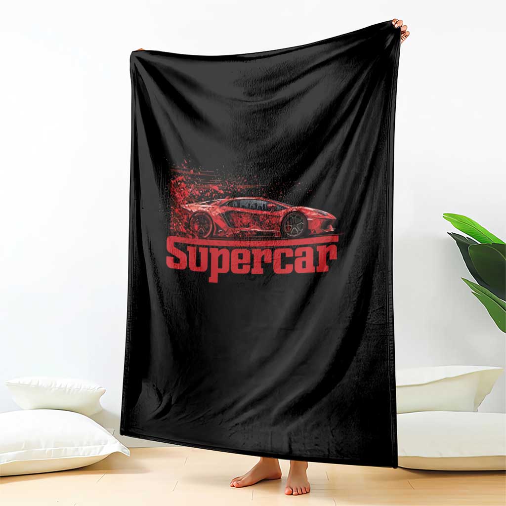 Supercar Exotic Italian Sports Car Graphic Throw Blanket