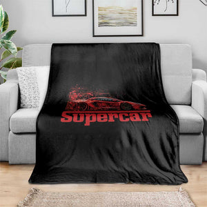 Supercar Exotic Italian Sports Car Graphic Throw Blanket