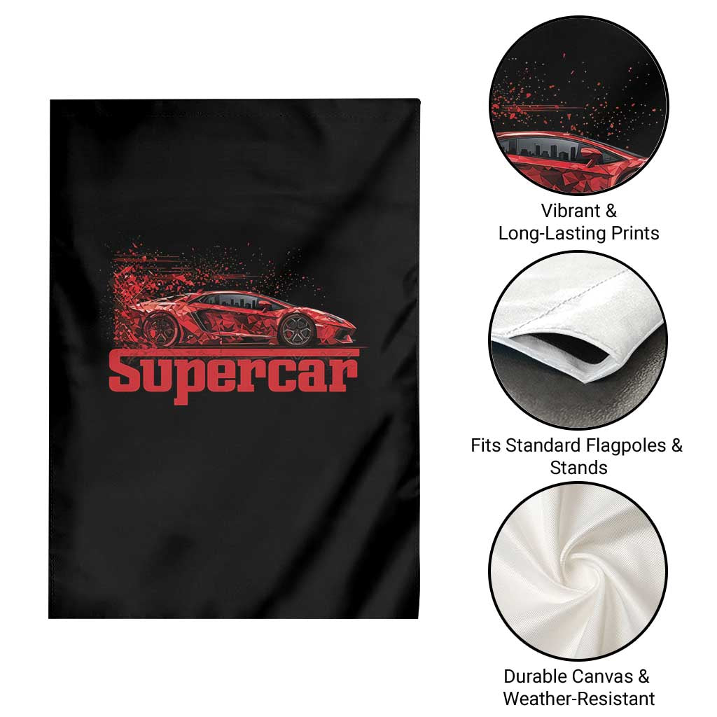 Supercar Exotic Italian Sports Car Graphic Garden Flag