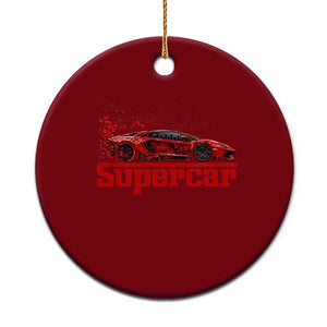 Supercar Exotic Italian Sports Car Graphic Ceramic Ornament