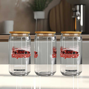 Supercar Exotic Italian Sports Car Graphic Glass Can