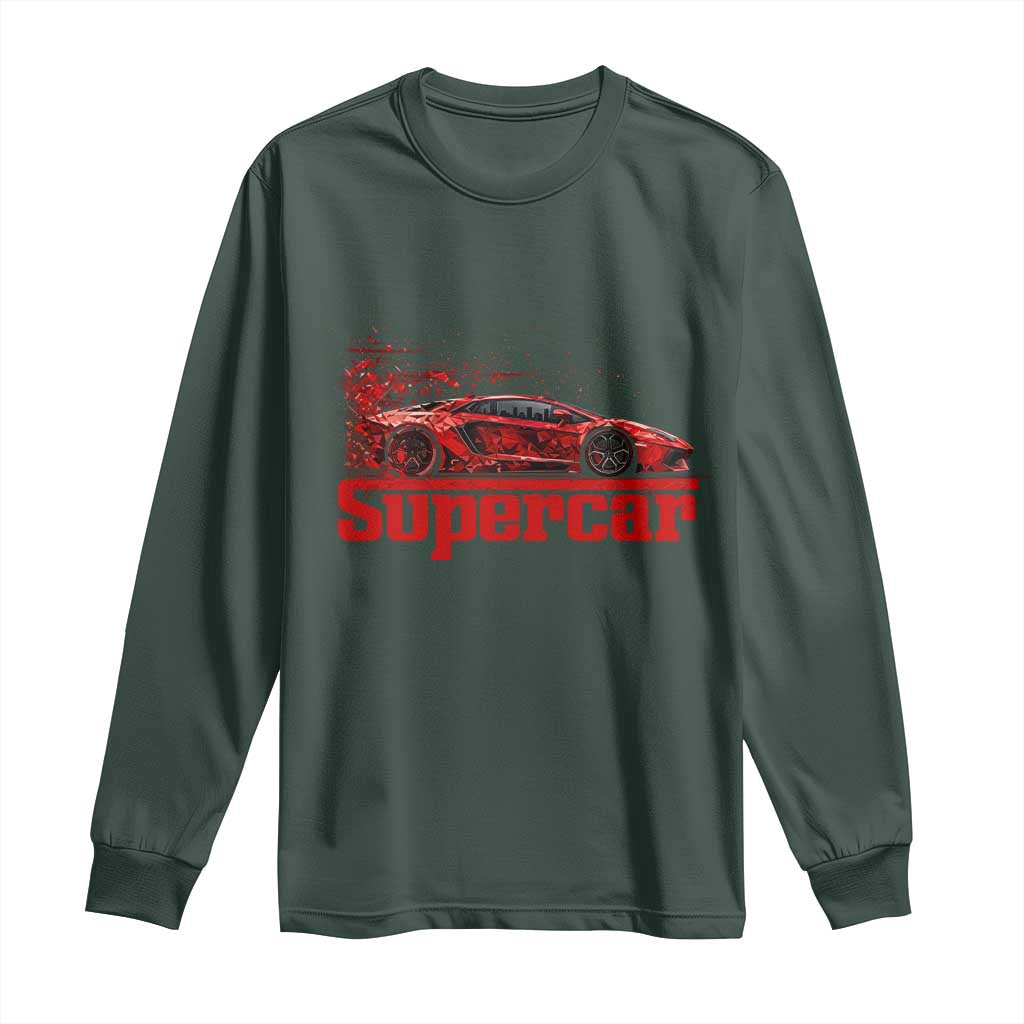 Supercar Exotic Italian Sports Car Graphic Long Sleeve Shirt