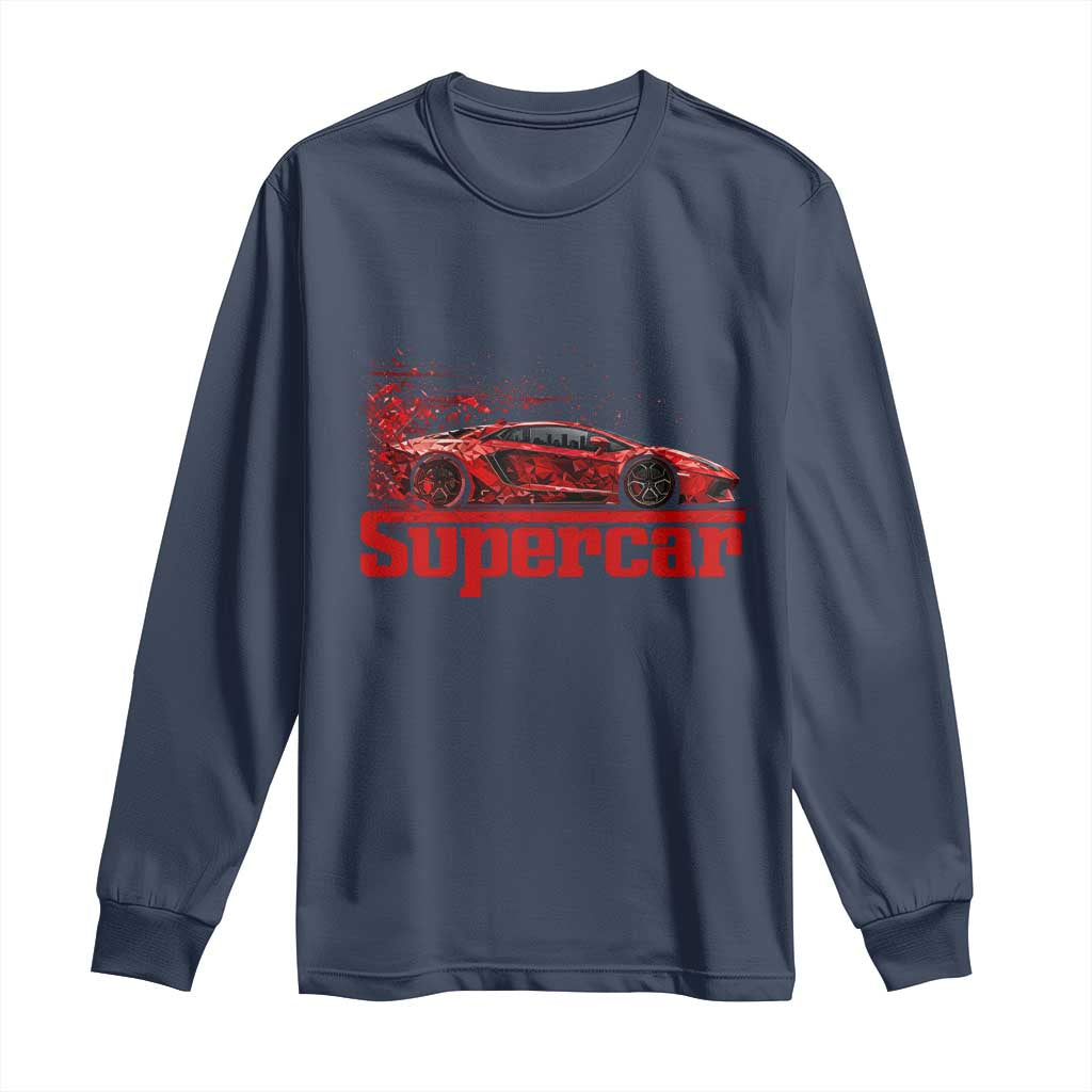 Supercar Exotic Italian Sports Car Graphic Long Sleeve Shirt