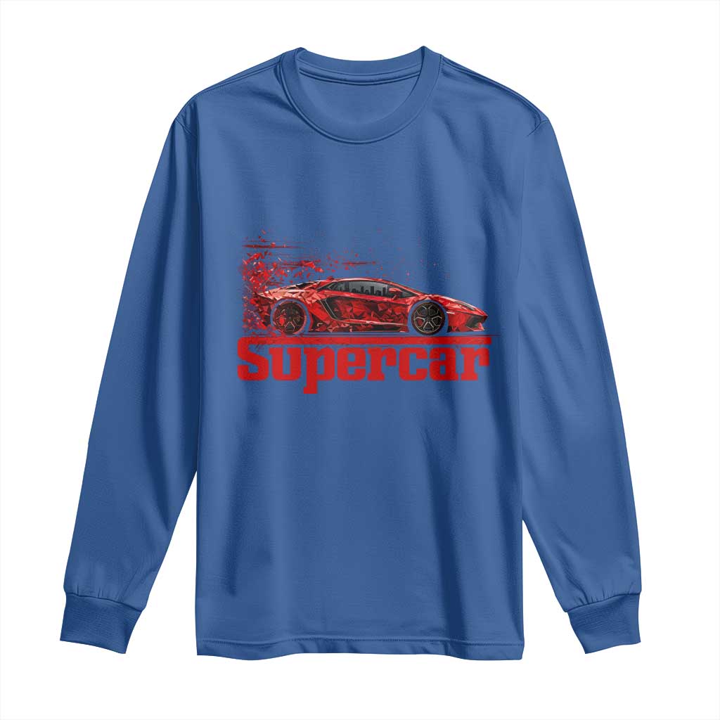 Supercar Exotic Italian Sports Car Graphic Long Sleeve Shirt