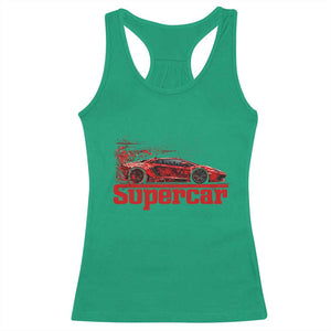 Supercar Exotic Italian Sports Car Graphic Racerback Tank Top