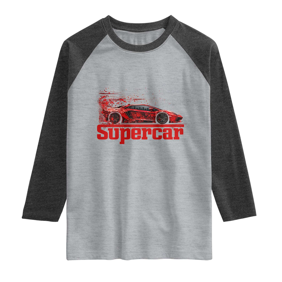 Supercar Exotic Italian Sports Car Graphic Raglan Shirt