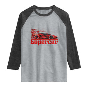Supercar Exotic Italian Sports Car Graphic Raglan Shirt