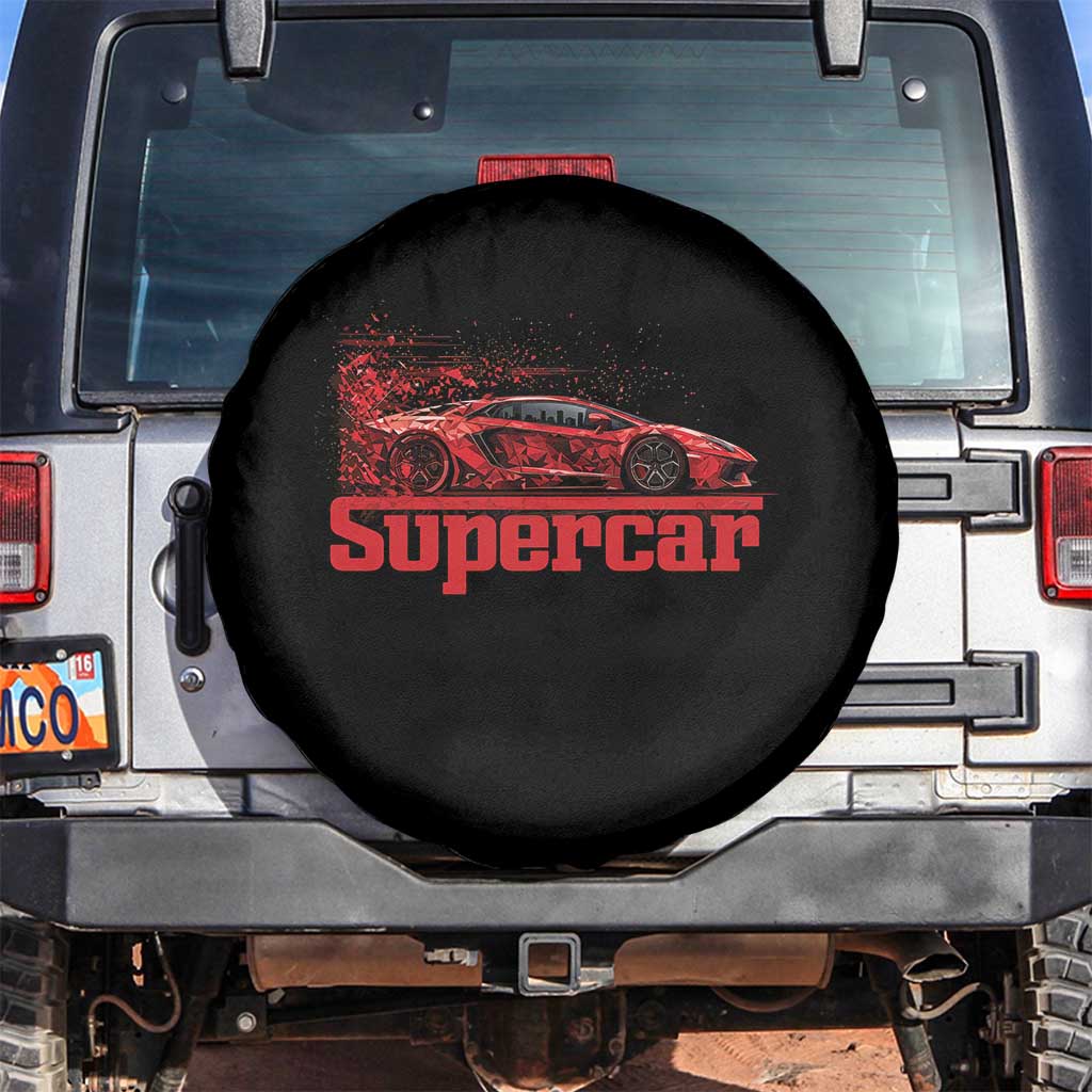 Supercar Exotic Italian Sports Car Graphic Spare Tire Cover TS14 No hole Black Print Your Wear