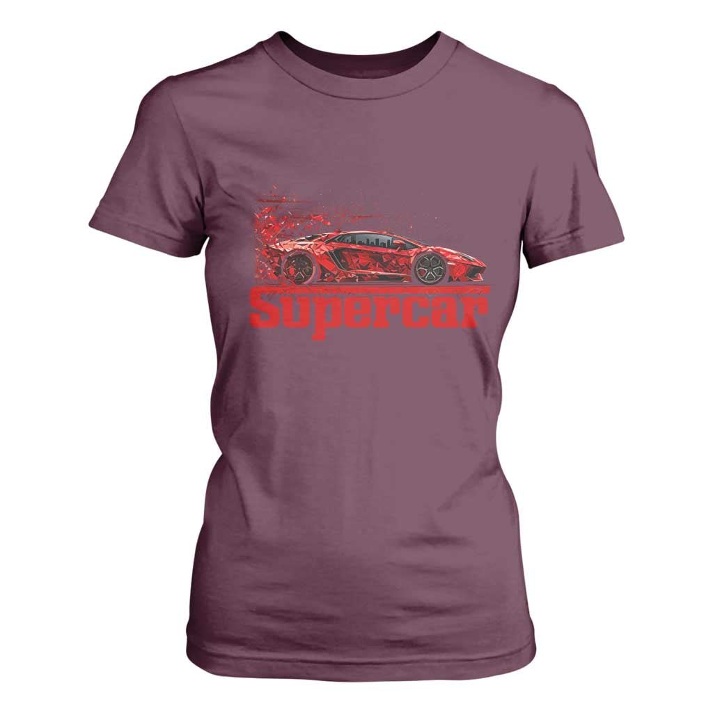 Supercar Exotic Italian Sports Car Graphic T Shirt For Women