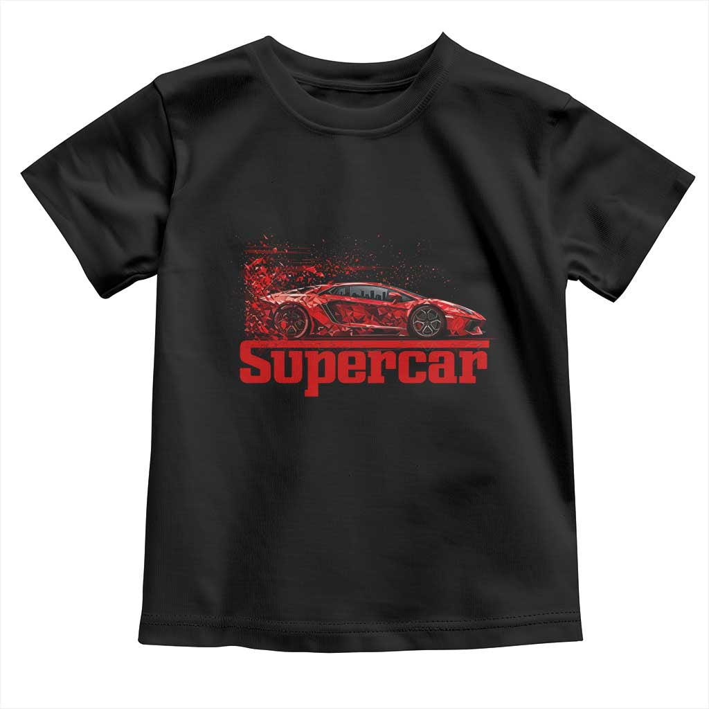 Supercar Exotic Italian Sports Car Graphic Toddler T Shirt TS14 Black Print Your Wear