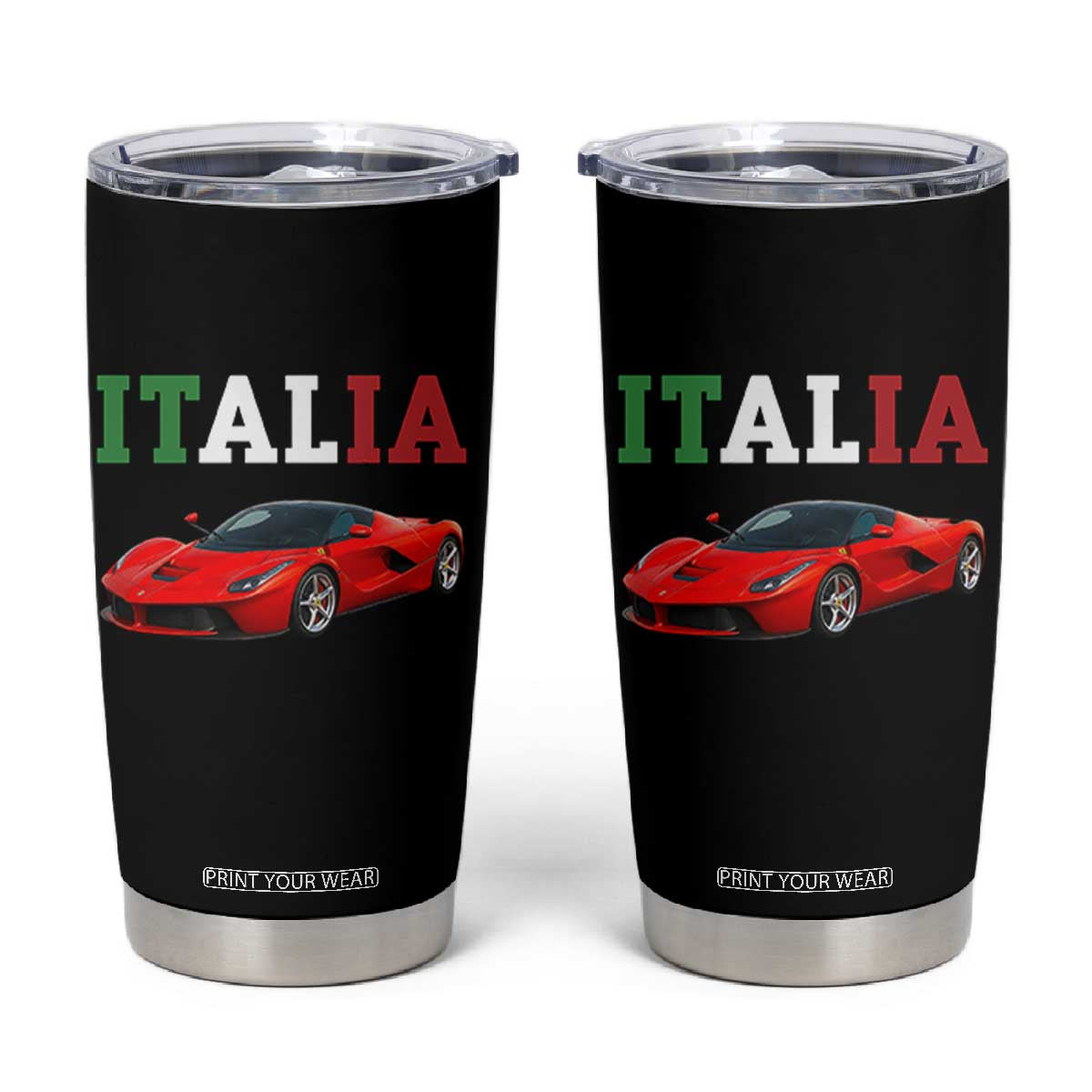Fun Italian Exotic Supercar Tumbler Cup TS14 Black Print Your Wear