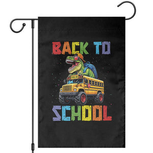 Bruh We Back Garden Flag Funny Dinosaur Back To School Dinosaur