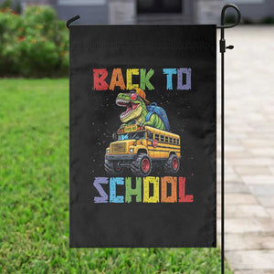 Bruh We Back Garden Flag Funny Dinosaur Back To School Dinosaur
