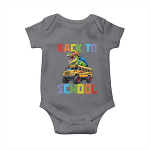 Bruh We Back Baby Onesie Funny Dinosaur Back To School Dinosaur