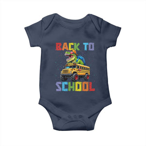 Bruh We Back Baby Onesie Funny Dinosaur Back To School Dinosaur