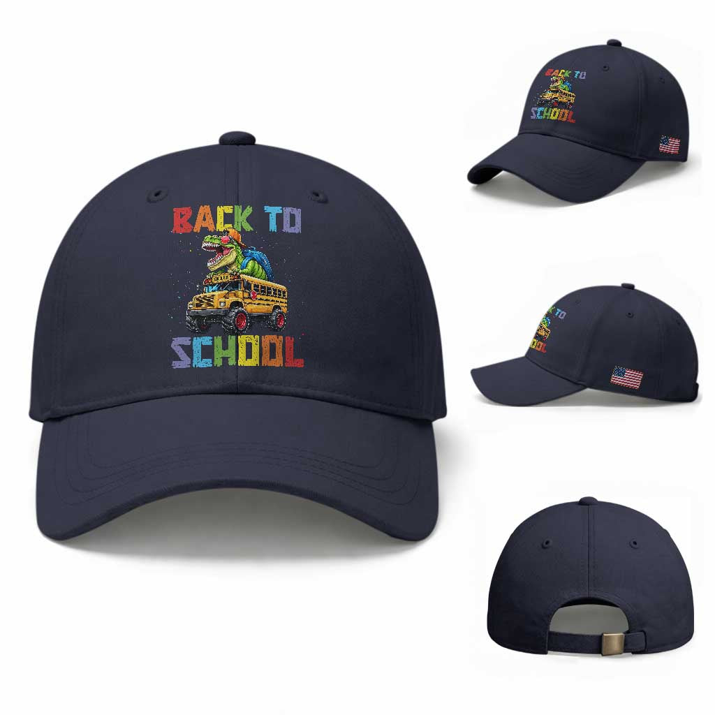 Bruh We Back Baseball Cap Funny Dinosaur Back To School Dinosaur