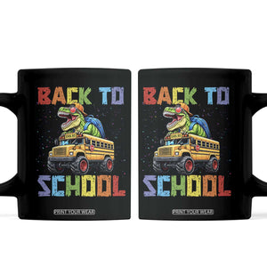 Bruh We Back Coffee Mug Funny Dinosaur Back To School Dinosaur