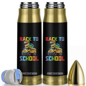 Bruh We Back Bullet Tumbler Funny Dinosaur Back To School Dinosaur