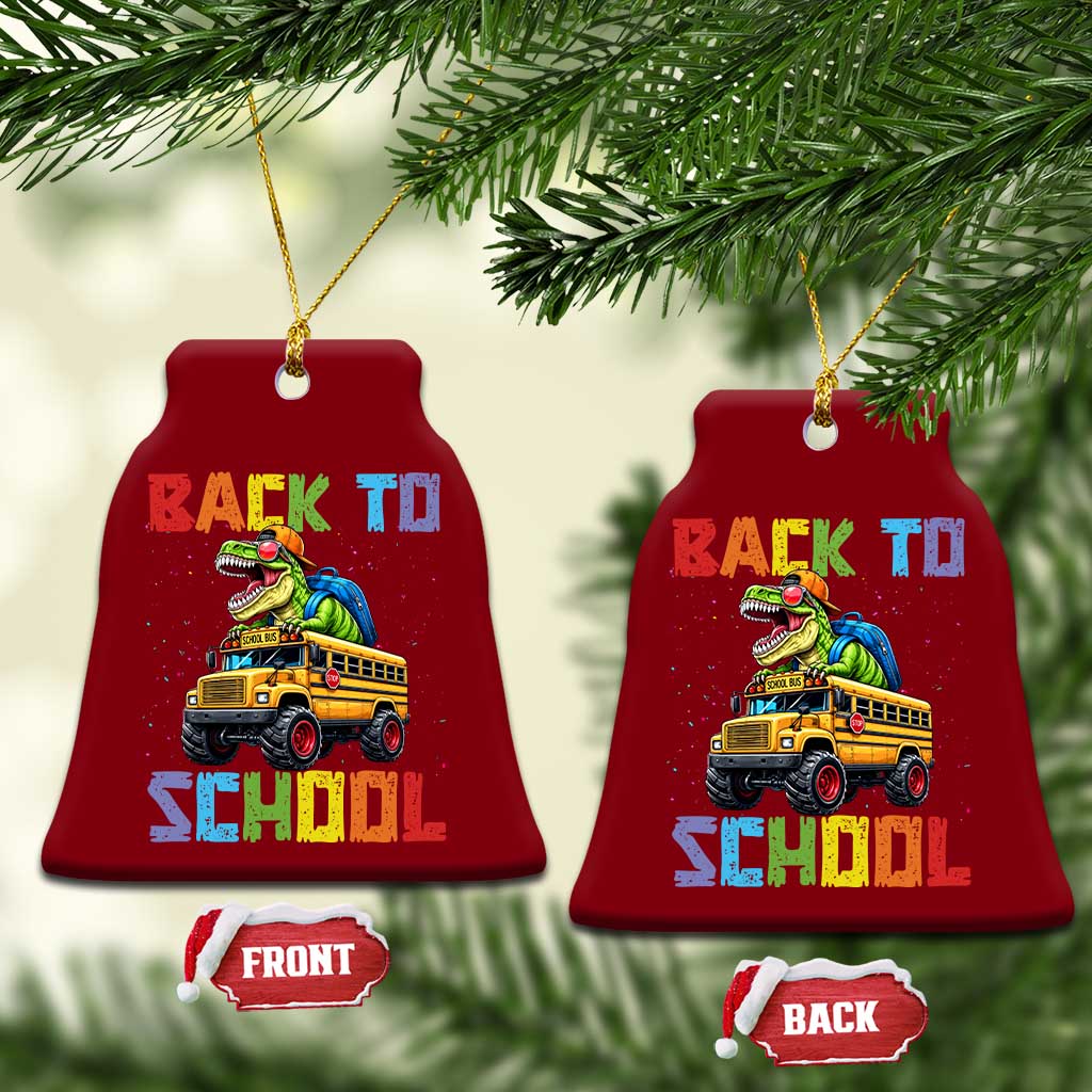 Bruh We Back Ceramic Ornament Funny Dinosaur Back To School Dinosaur