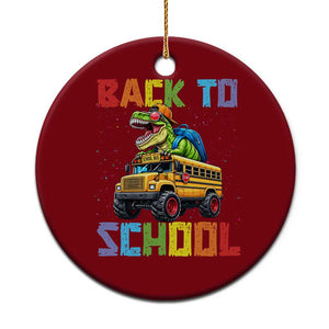 Bruh We Back Ceramic Ornament Funny Dinosaur Back To School Dinosaur