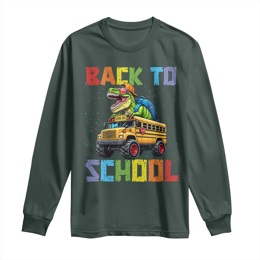 Bruh We Back Long Sleeve Shirt Funny Dinosaur Back To School Dinosaur