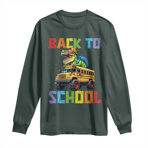 Bruh We Back Long Sleeve Shirt Funny Dinosaur Back To School Dinosaur