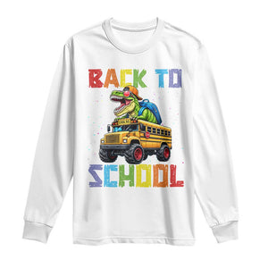 Bruh We Back Long Sleeve Shirt Funny Dinosaur Back To School Dinosaur